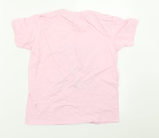 Gildan Girls Pink Basic T-Shirt Size 9-10 Years
