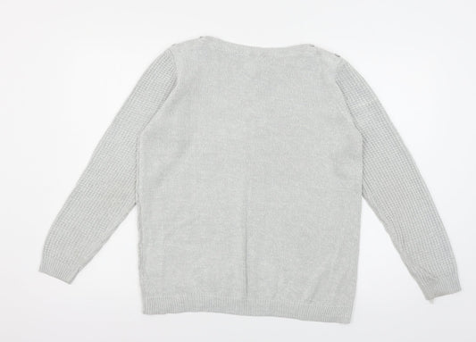 Womens UK Size 14 Isle Grey Pullover Jumper