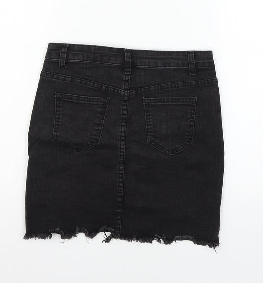 Womens UK Size M Preworn Mini Denim Skirt