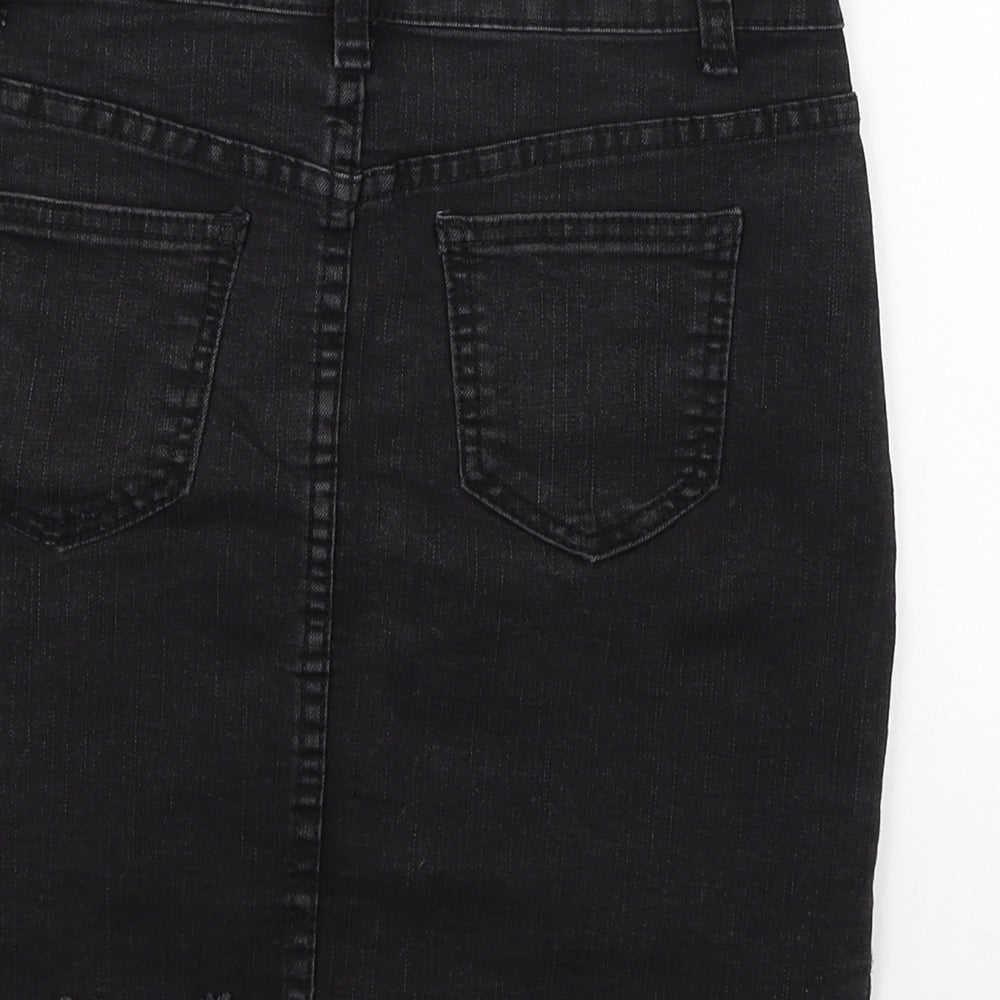 Womens UK Size M Preworn Mini Denim Skirt