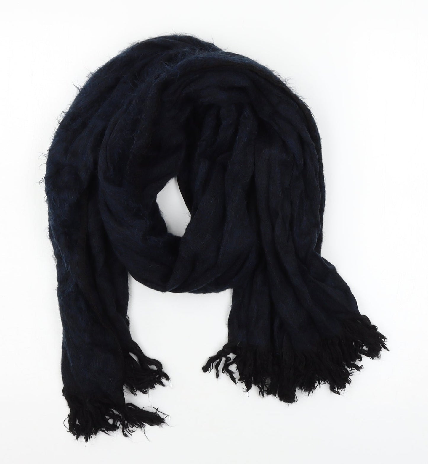 Preworn Womens Blue Knit Scarf