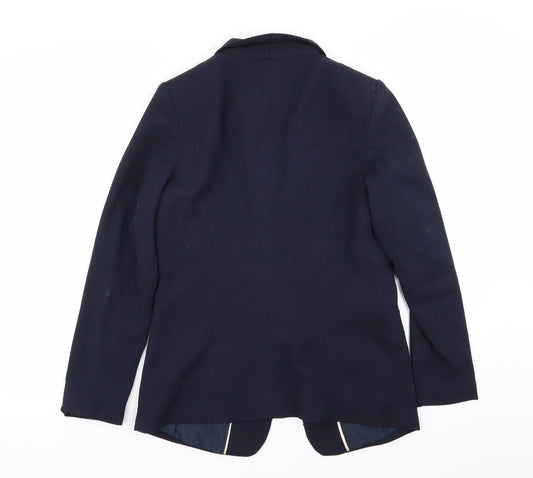 H&M Womens Blue Jacket Blazer Size 10