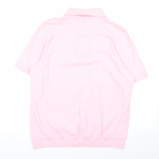 one up golf Mens Pink Polo Size L