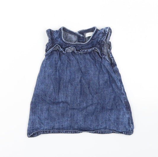 NEXT Girls Blue Houndstooth Fit & Flare Size 3-6 Months