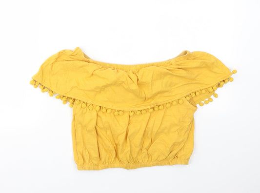 Primark Womens Yellow Basic T-Shirt Size 10