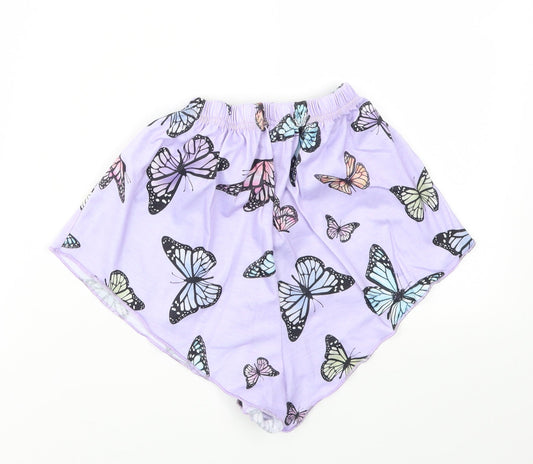 ROMWE Girls Multicoloured Animal Print Cut-Off Shorts Size S
