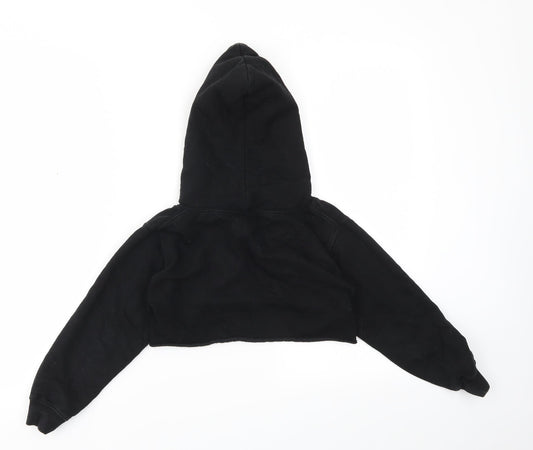 JUSTHOODS Girls Black Pullover Jumper Size 7-8 Years