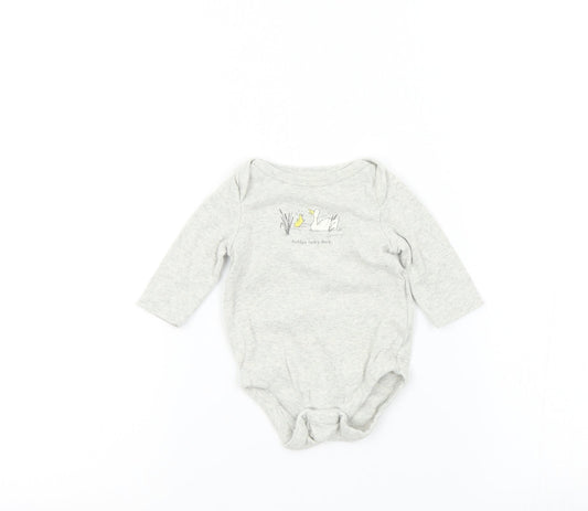 Gap Baby Grey Colourblock Babygrow One-Piece Size 0-3 Months