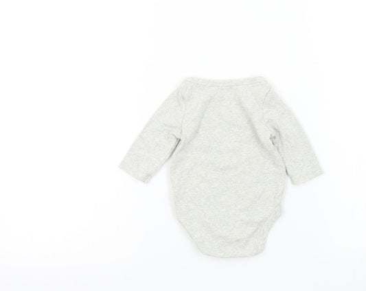 Gap Baby Grey Colourblock Babygrow One-Piece Size 0-3 Months