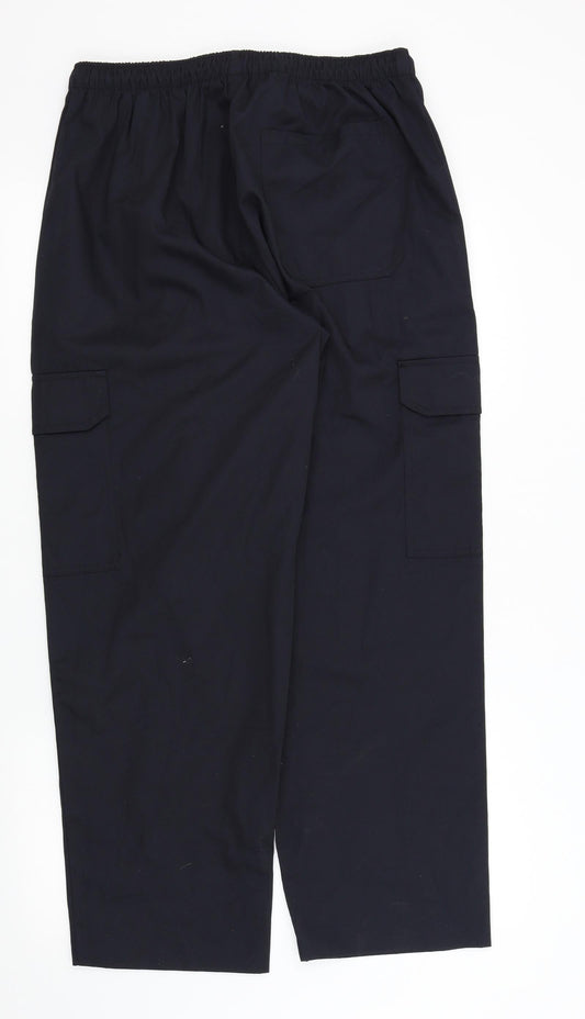 Simon Jersey Mens Blue Trousers Size L L29 in