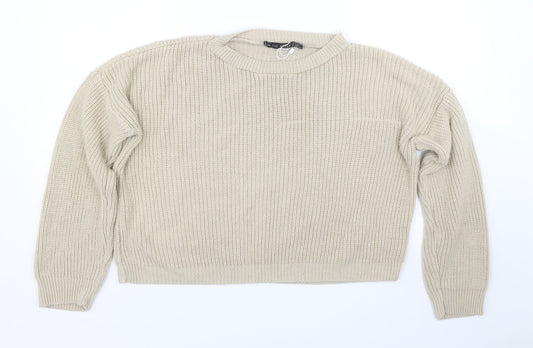 Womens UK Size 12 In the Style Beige Pullover Jumper