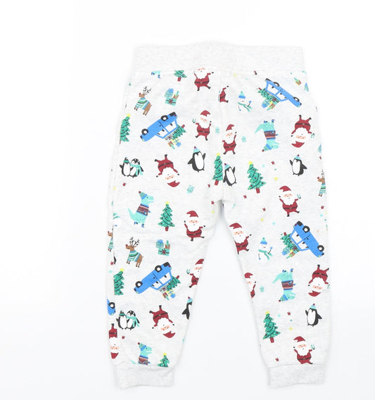 Primark Boys Grey Animal Print Sweatpants Trousers Size 36 Months - Christmas