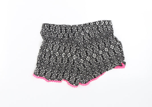 Primark Girls Black Argyle/Diamond Sailor Shorts Size 8-9 Years