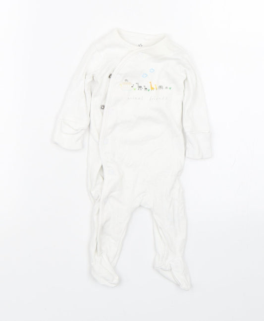 NEXT Baby White Babygrow One-Piece Size 0-3 Months - 0-1 Months
