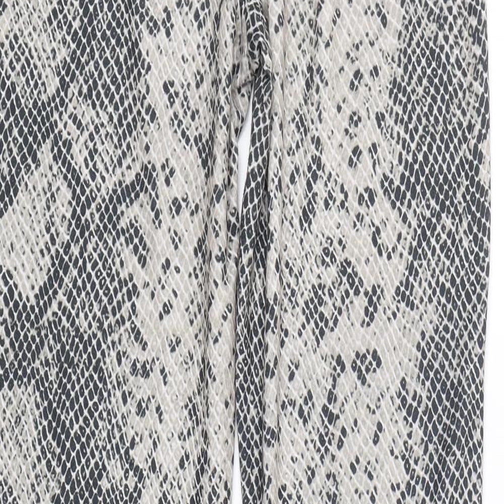 Reclaimed Vintage Womens Beige Animal Print Capri Leggings Size 8 L30 in