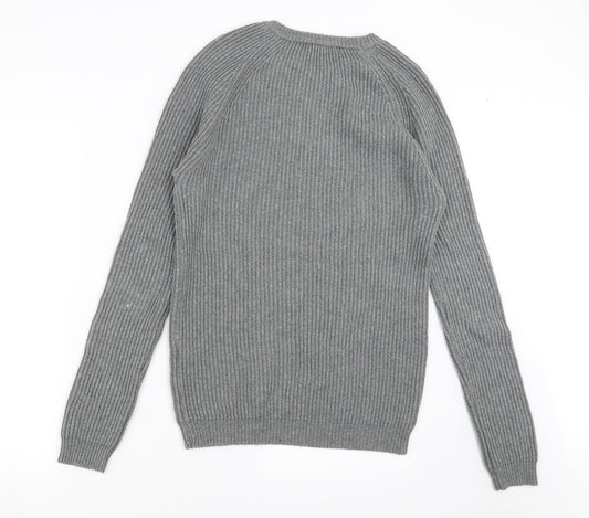 ASOS Mens Grey Knit Pullover Jumper Size M