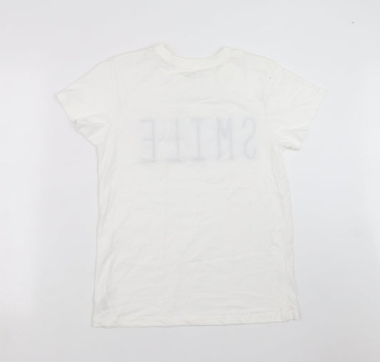 Primark Womens White Basic T-Shirt Size XS - SMILE