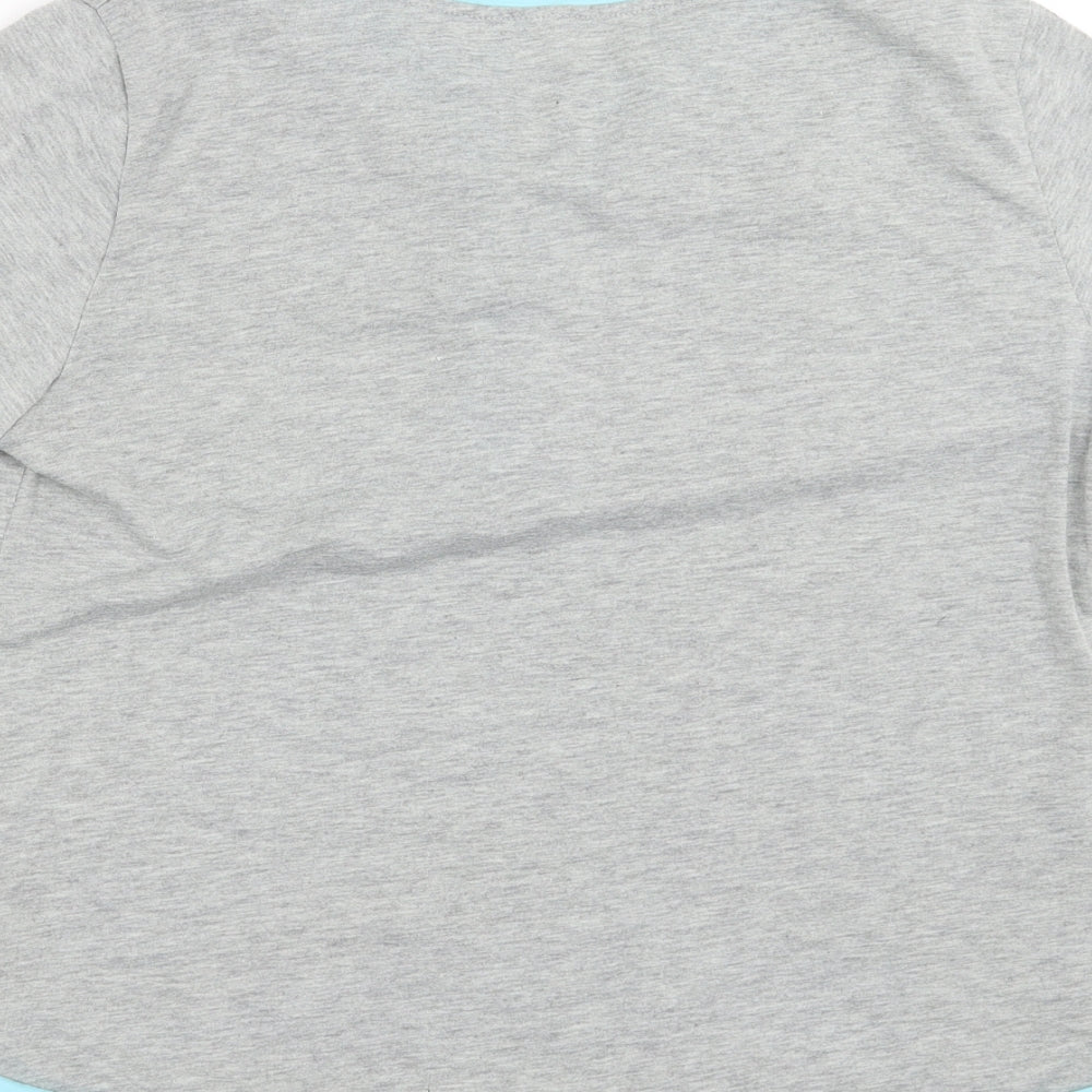 Womens UK Size XL Preworn Grey Basic T-Shirt
