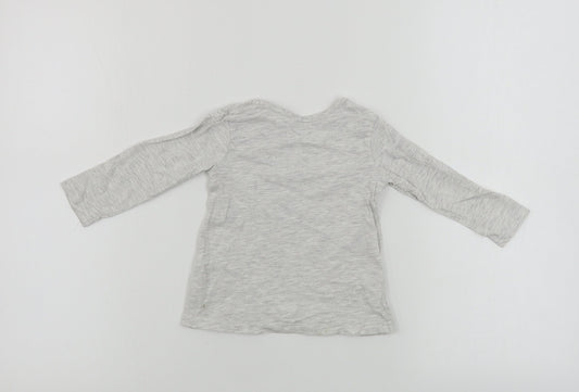 George Girls Grey Basic T-Shirt Size 6-9 Months
