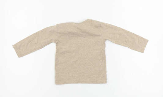 George Girls Beige Basic T-Shirt Size 9-12 Months