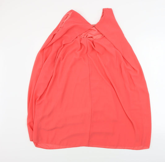 Quiz Womens Pink Basic Blouse Size L