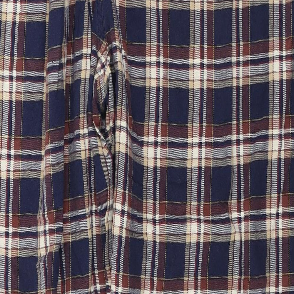 Marks and Spencer Mens Clear Check Trousers Size L L24 in