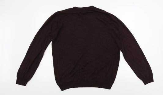 Marks and Spencer Mens Red Pullover Jumper Size XL