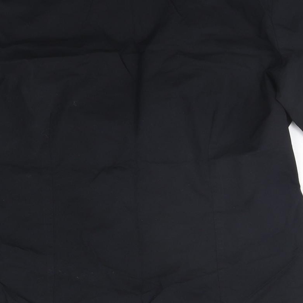 Womens UK Size 10 Marks and Spencer Black Basic Button-Up