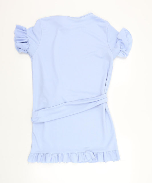 I SAW IT FIRST Womens Blue A-Line Size 10 - BELTED