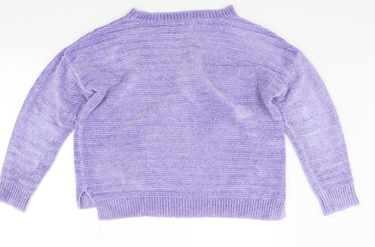 George Womens Purple Pullover Jumper Size S