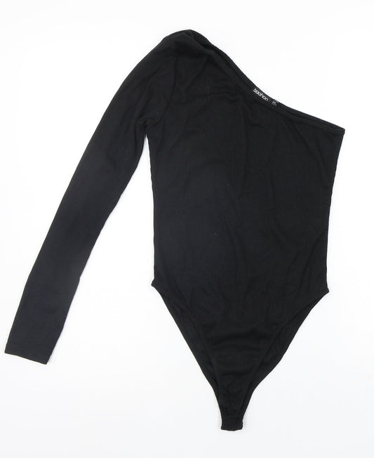 Womens UK Size 8 Boohoo One-Piece Black Jumpsuit