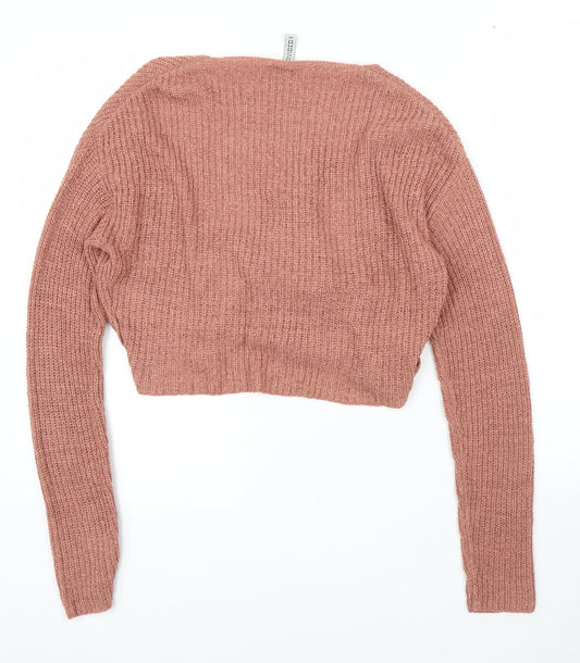 H&M Womens Brown Wrap Jumper Size XS
