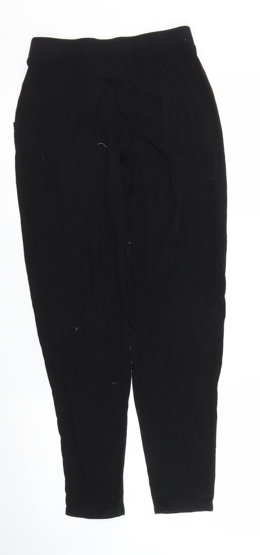 Womens UK Size 8 Papaya Regular Fit Bloomer Black Trousers