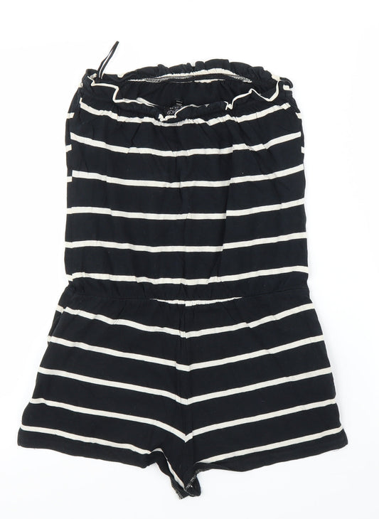 Topshop Womens Blue Striped  Romper One-Piece Size 10