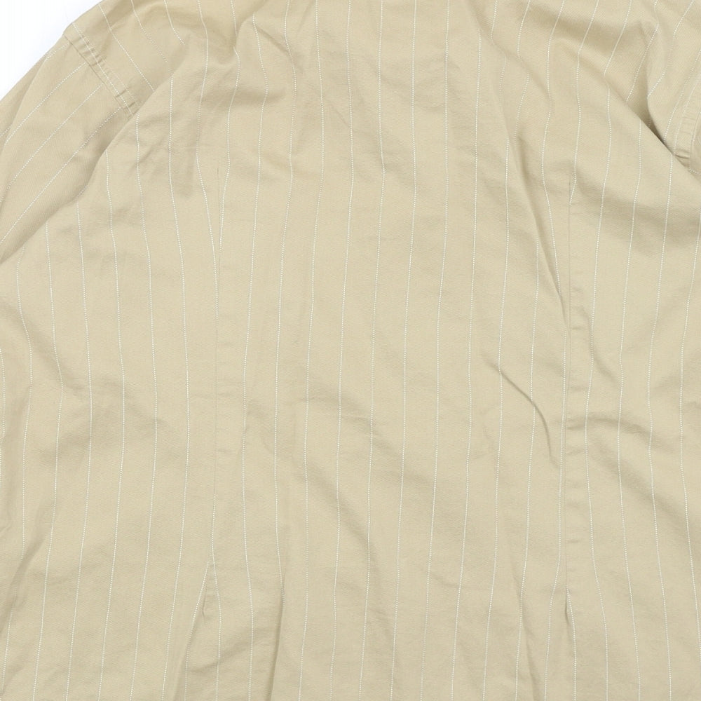 CT Woman Womens Brown Striped Basic Button-Up Size 18