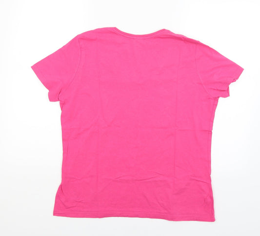 Stedman Womens Pink Basic T-Shirt Size XL