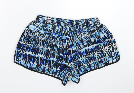Denim & Co. Womens Multicoloured Geometric Hot Pants Shorts Size 8