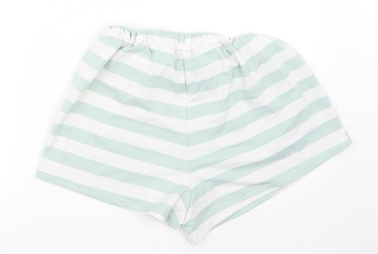 In the Style Womens Green Striped  Hot Pants Shorts Size 12