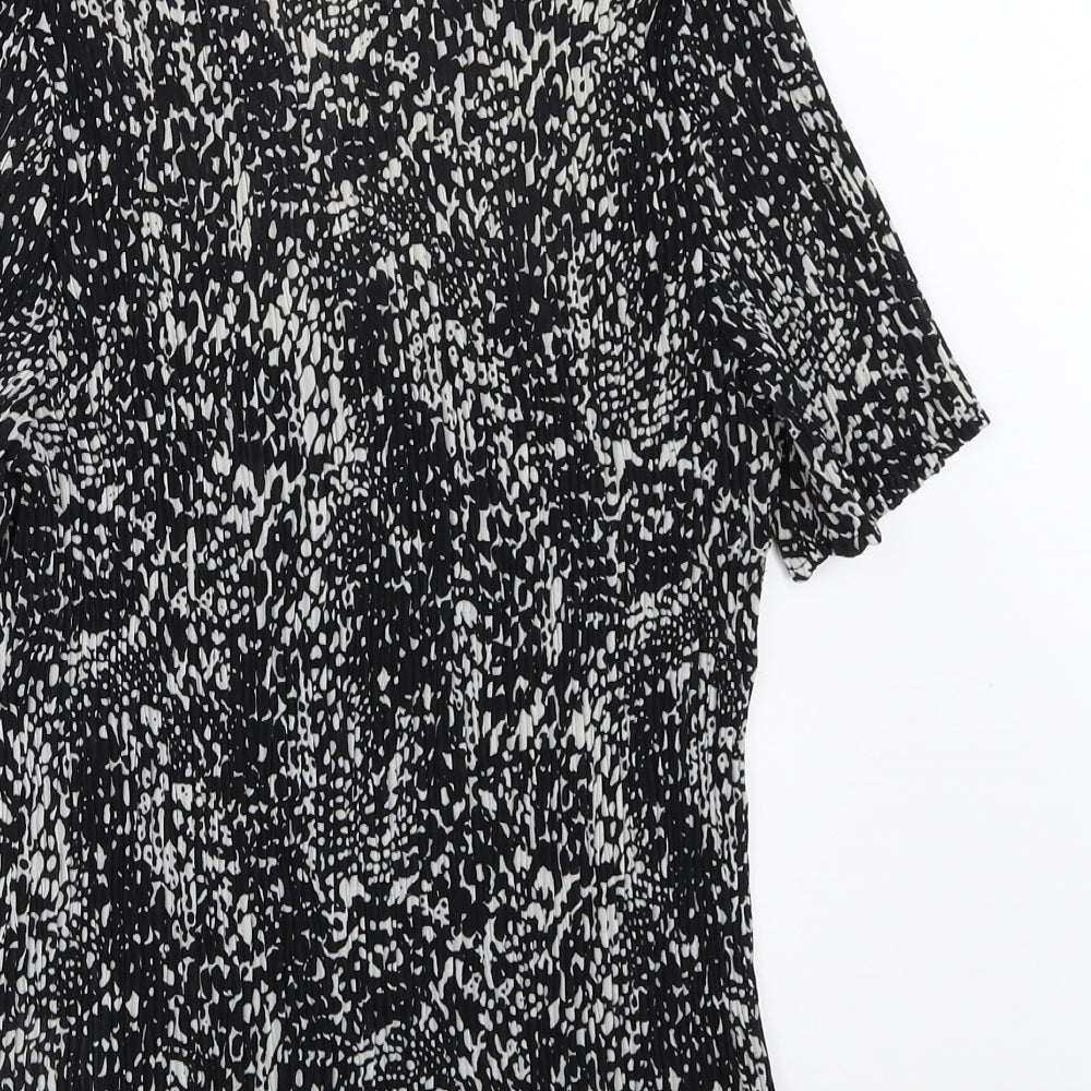 Papaya Womens Black Basic Button-Up Size 12