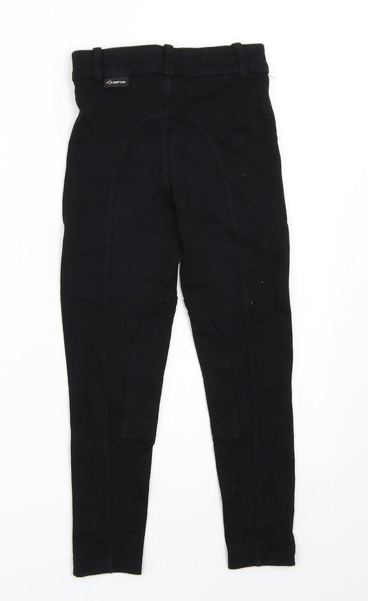 DECATHLON Girls Black Capri Trousers Size 6 Years
