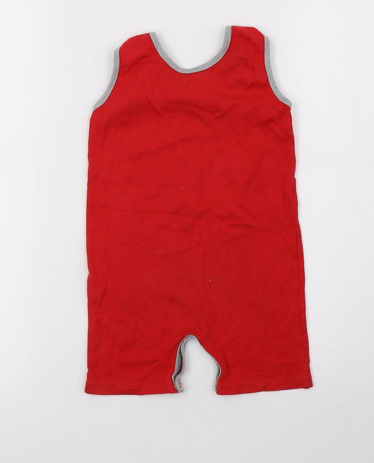 Preworn Boys Red Babygrow One-Piece Size 12-18 Months