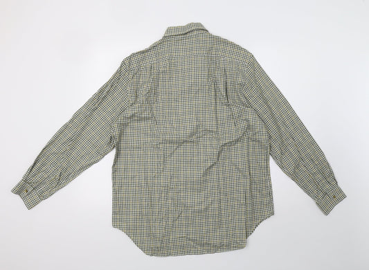 the collar company Mens Brown Check Polo Size L