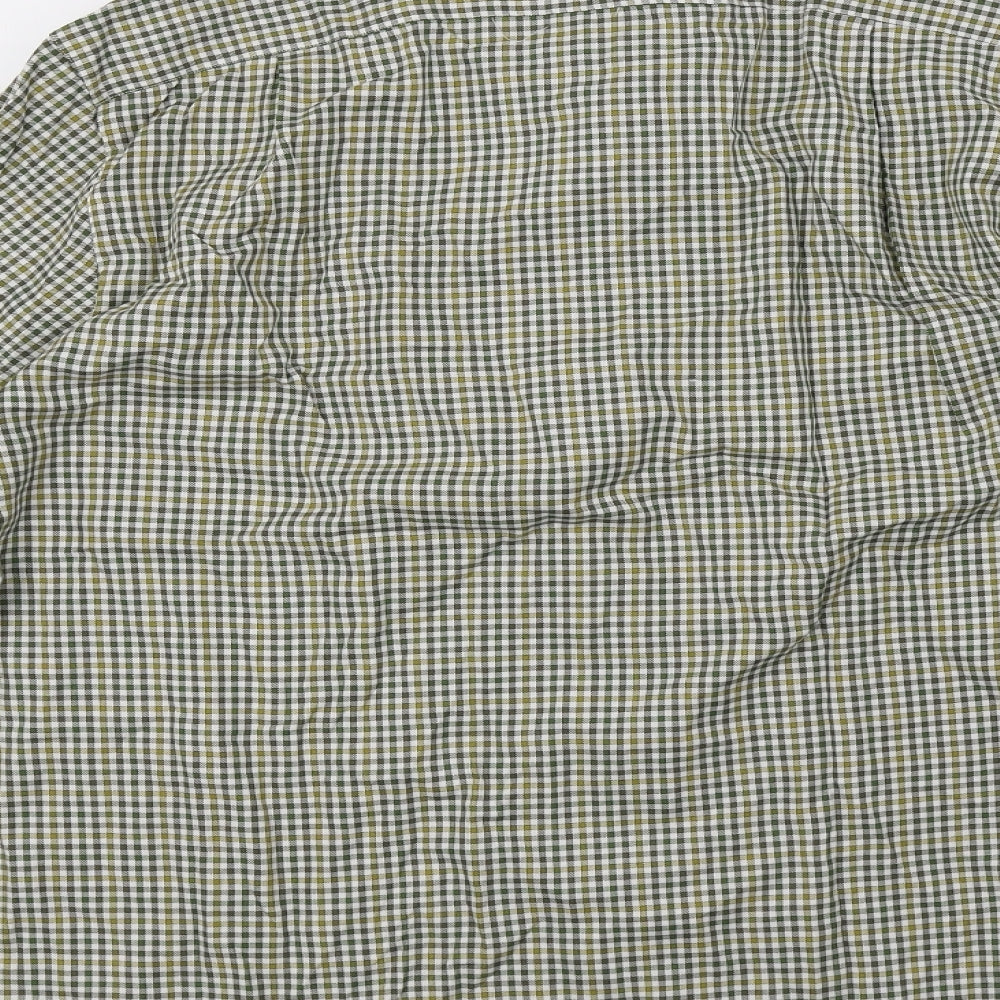 the collar company Mens Brown Check Polo Size L