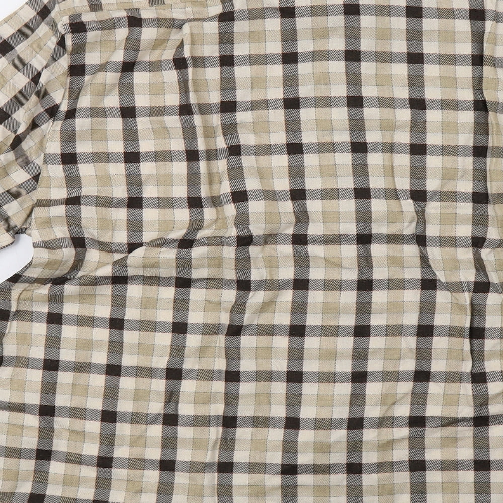 the collar company Mens Brown Check Polo Size L