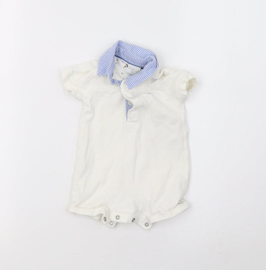 Debenhams Baby White Babygrow One-Piece Size Newborn