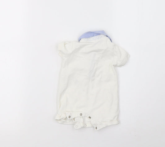Debenhams Baby White Babygrow One-Piece Size Newborn