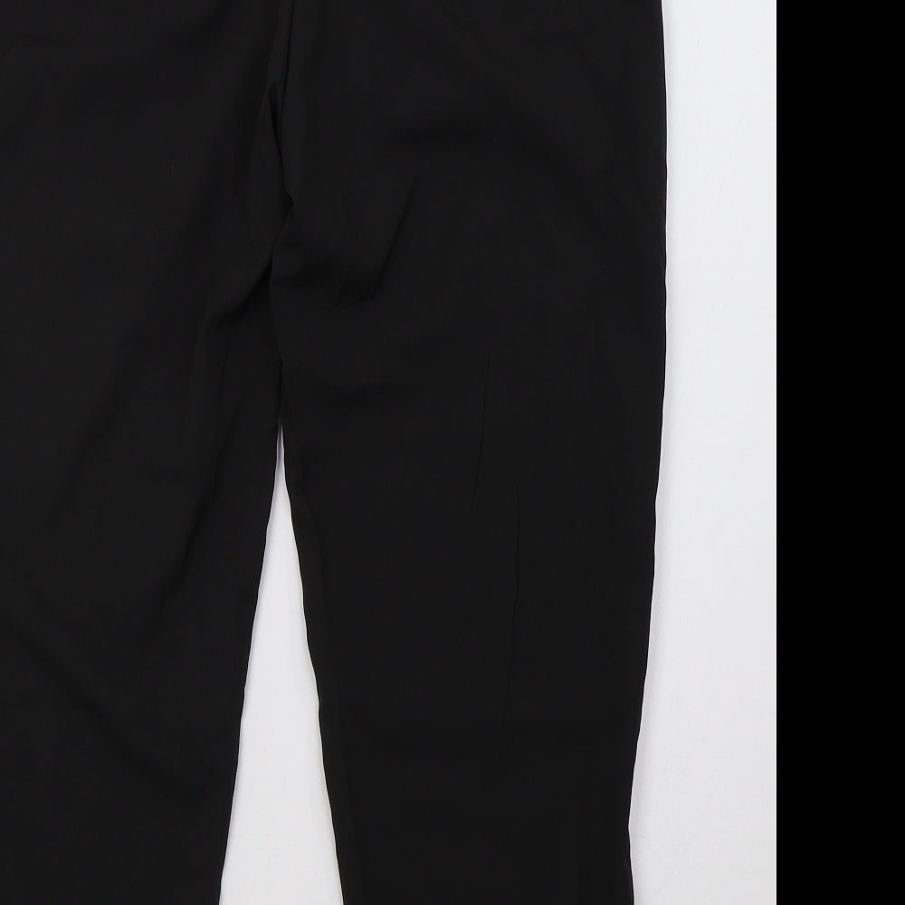 Womens UK Size XL Preworn Regular Fit Black Trousers