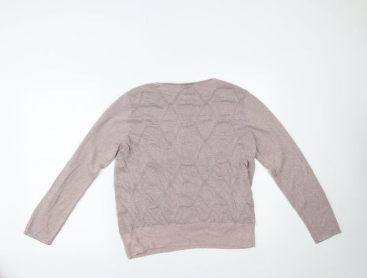 Womens UK Size 16 Topshop Pink Pullover Jumper