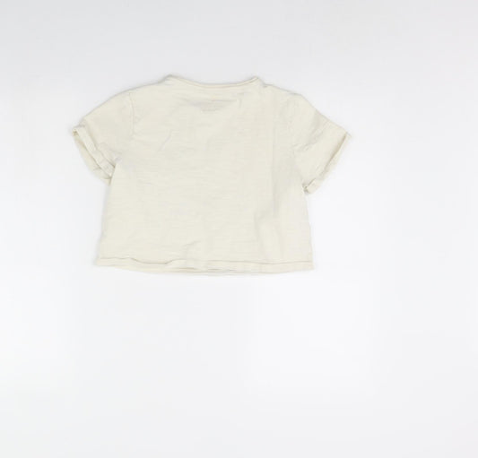 F&F Girls Beige Cropped T-Shirt Size 10 Years - nyc