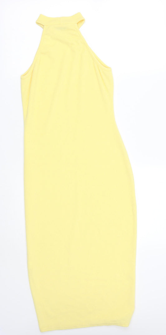 In the Style Womens Yellow A-Line Size 8